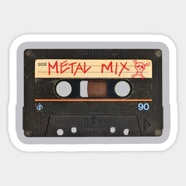 Vintage Metal Mix Tape Sticker by JP